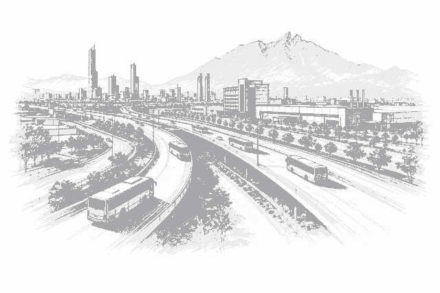 Illustration for: Nuevo León Firms Turn to Staggered Schedules as Traffic Builds