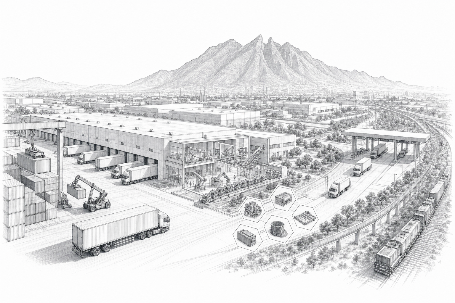 Illustration for: Nuevo León Manufacturers Top US$20B in First-Quarter Exports