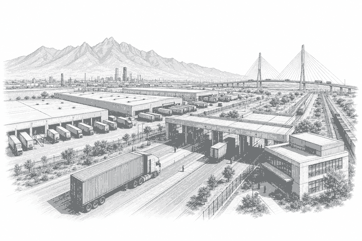 Illustration for: Nuevo León’s logistics cluster marks its first year with 30 companies
