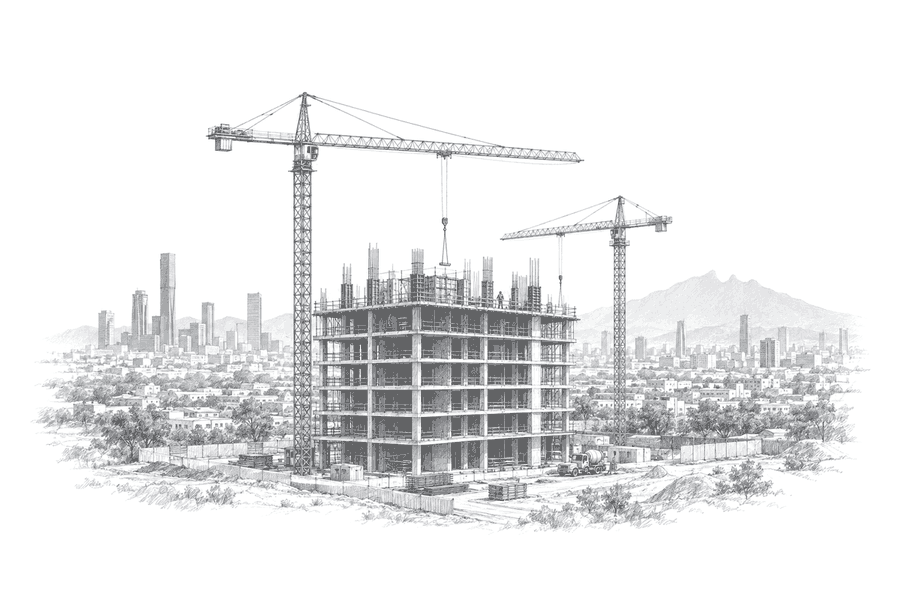 Illustration for: Nuevo León’s Private Construction Reached MXN 5,632 Million in July